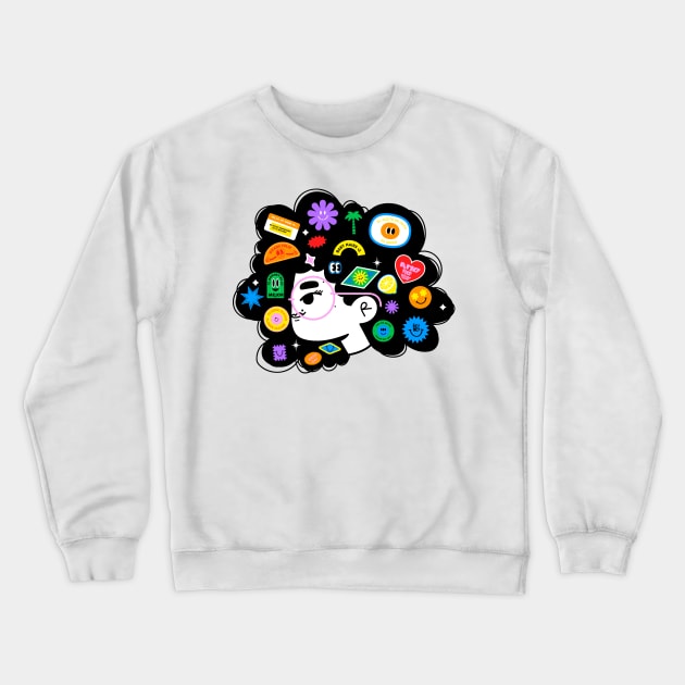 Stickers Crewneck Sweatshirt by Rey Rey